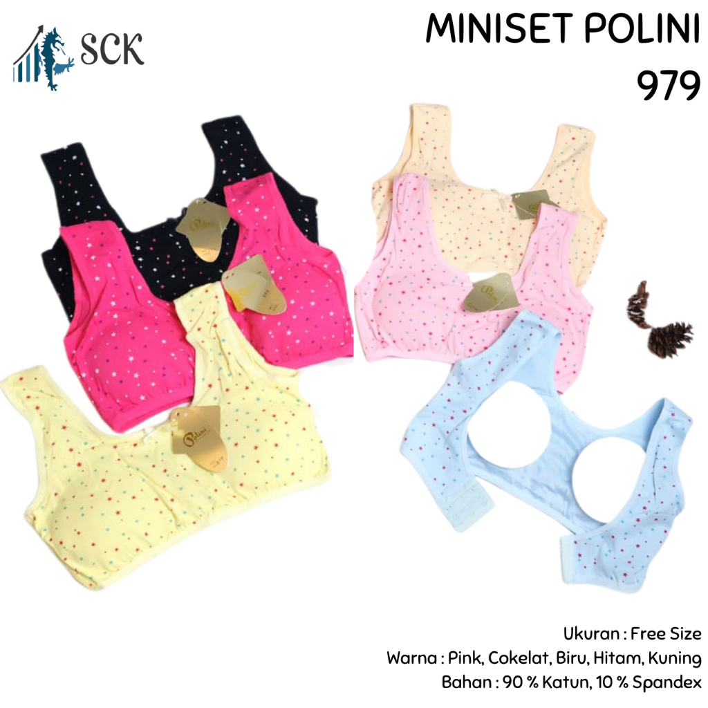 MINISET POLINI 979 KAIT 3 / BH POLINI  Remaja / Pakaian Dalam Wanita BH - SCK