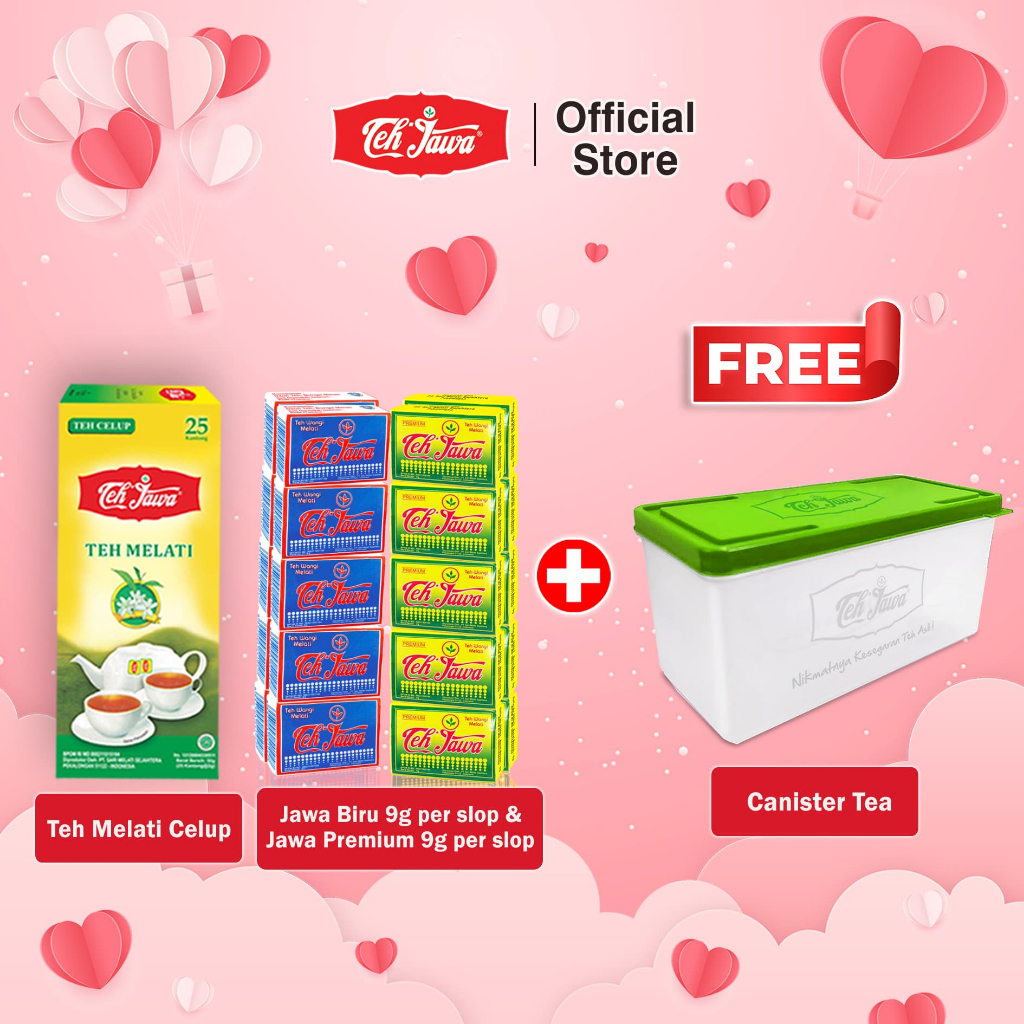 

Teh Jawa BKS Jasmine celup + Premium 9gr + Biru 9gr FREE Canister