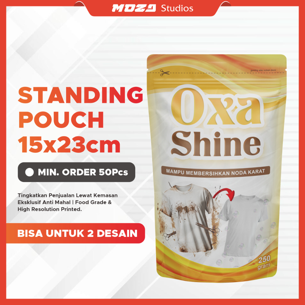 Cetak Standing Pouch - Ukuran 15x23cm Full Printing