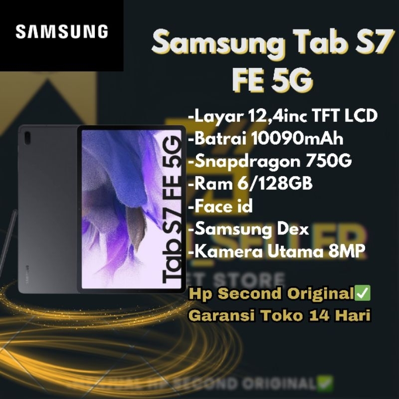 Samsung Tab S7 FE 5G Second Original