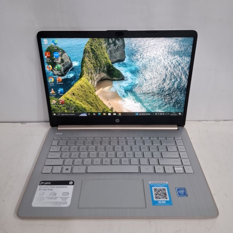 Laptop hp 14 DQ0004DX intel celeron N4020 Ram 4gb ssd 64gb sd card 128gb