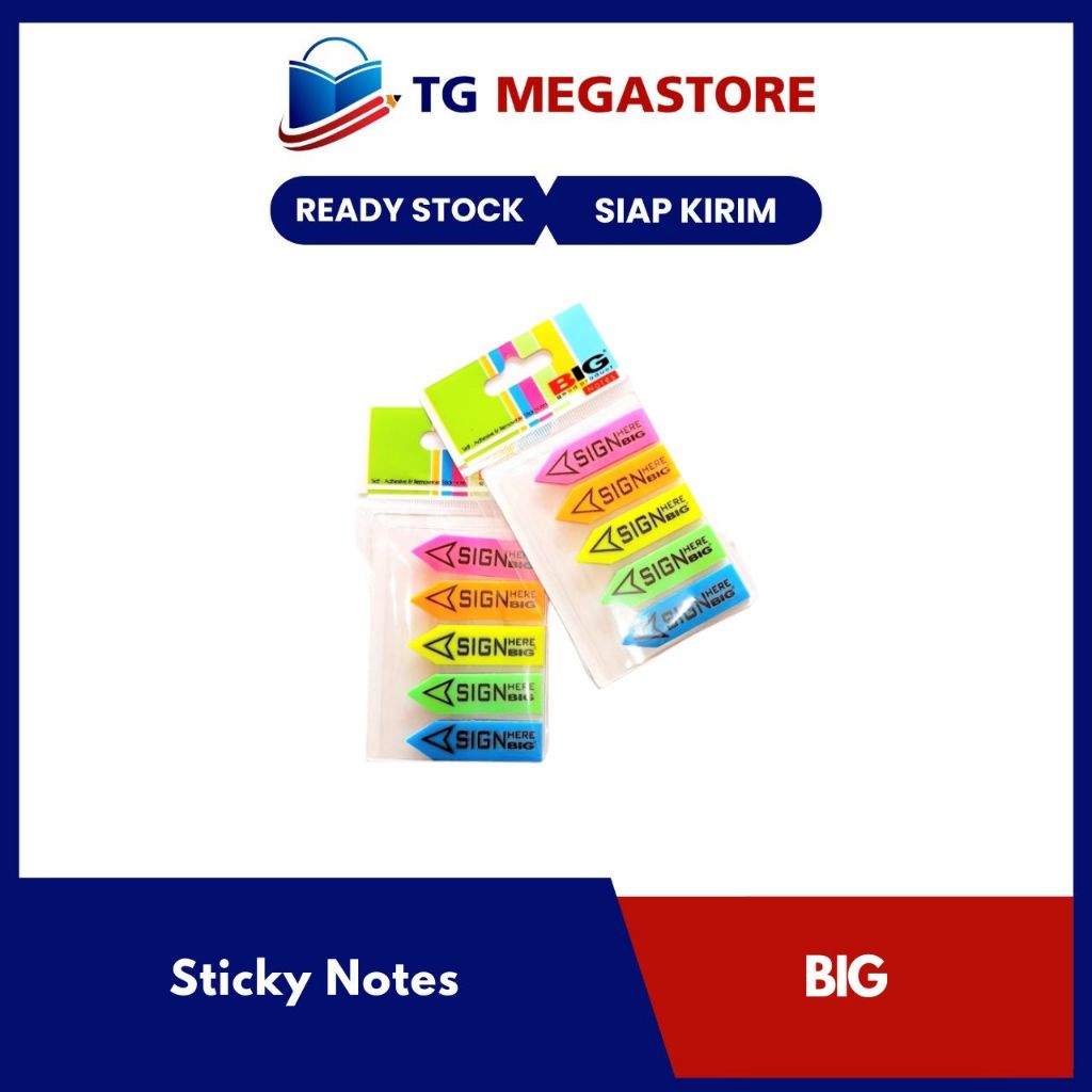 

Sticky Notes BIG Index( 5 Warna Panah SIGN HERE)