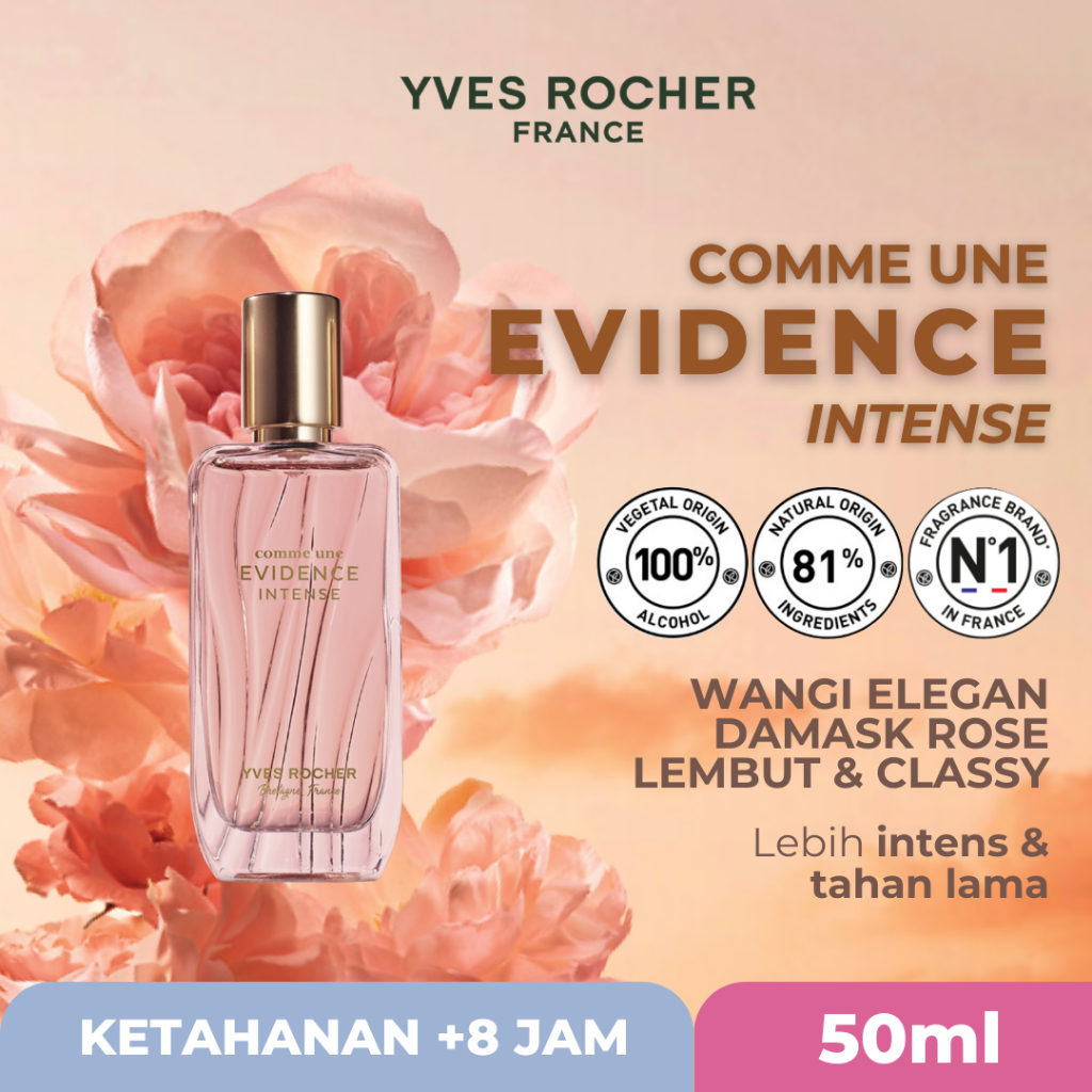 Yves Rocher Comme Une Evidence Intense EDP 50 ml - Parfum Wanita | Parfum EDP