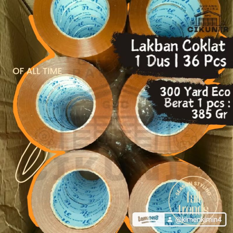 

LAKBAN COKLAT 1 DUS 45MM X 300YARD TERMURAH