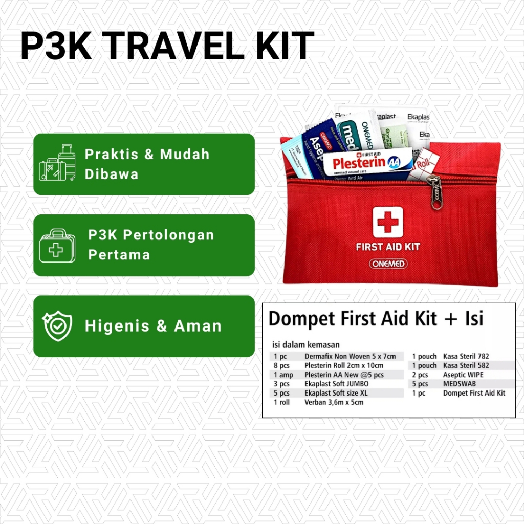 P3K Kit Pendaki – Dompet First Aid Kit Isi Lengkap untuk Hiking, Camping, Naik Gunung & Travel