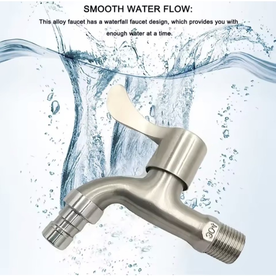 Kran tembok taman stainless 304 keran dinding 1/2inch