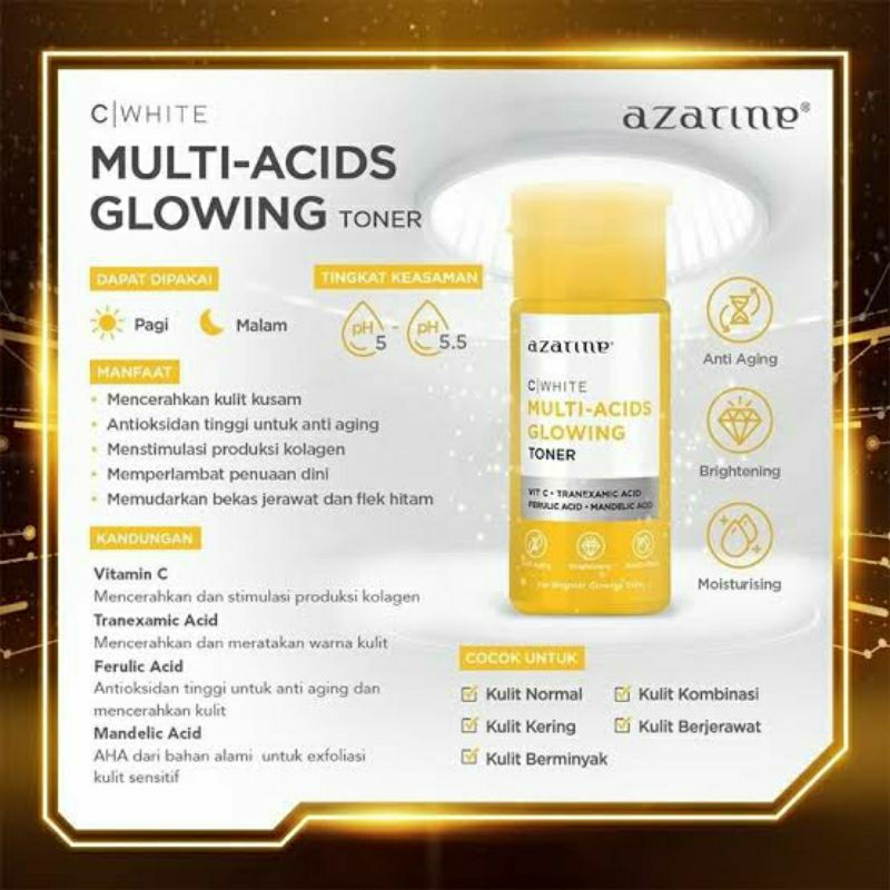 AZARINE MULTI ACID GLOWING TONER