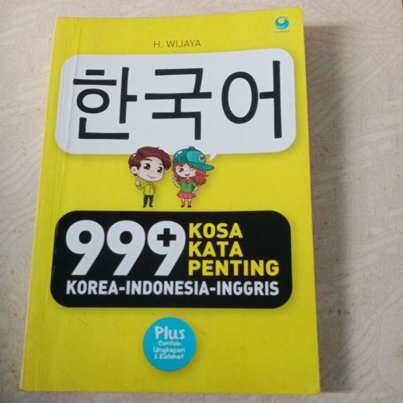 BUKU ORIGINAL 999 KOSA KATA PENTING KOREA-INDONESIA-INGGRIS