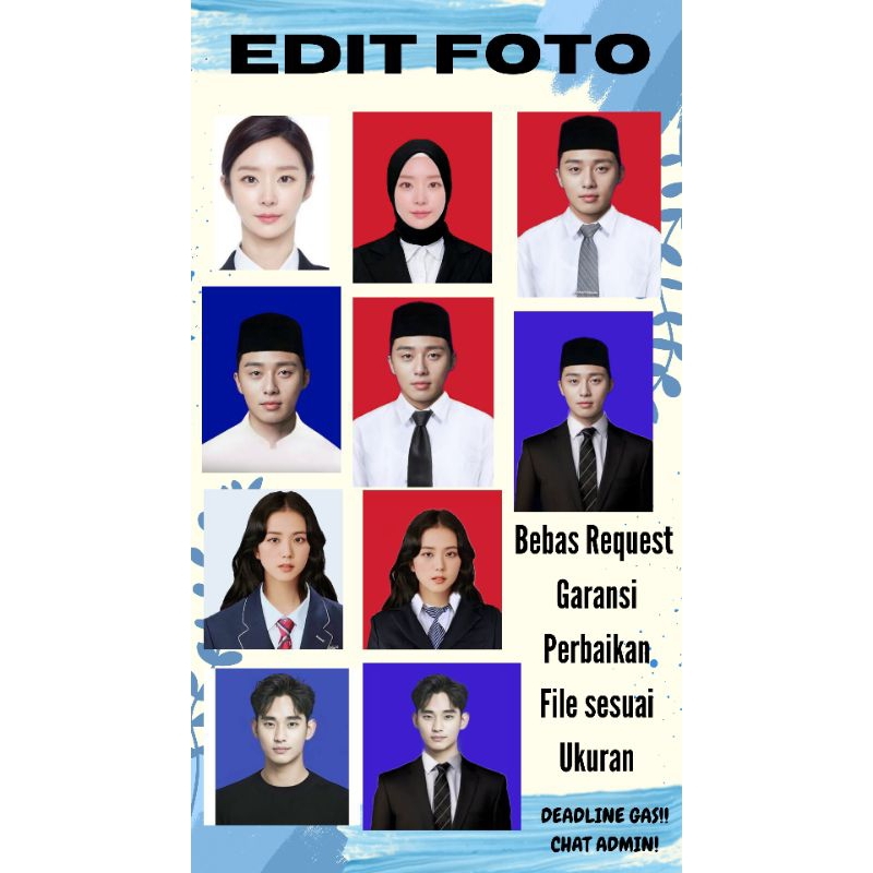 Edit Foto/Edit Wajah/Edit Background/Cewe/Cowo/Bayi/Anak/Undangan Digital