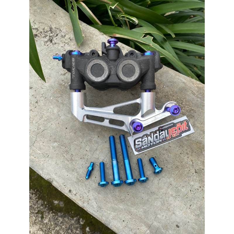 BAUT TITANIUM SET KALIPER TOKICO KACAMATA BAUT TITANIUM KALIPER TOKICO KACAMA MATA BAUT TUTANIUM NEP