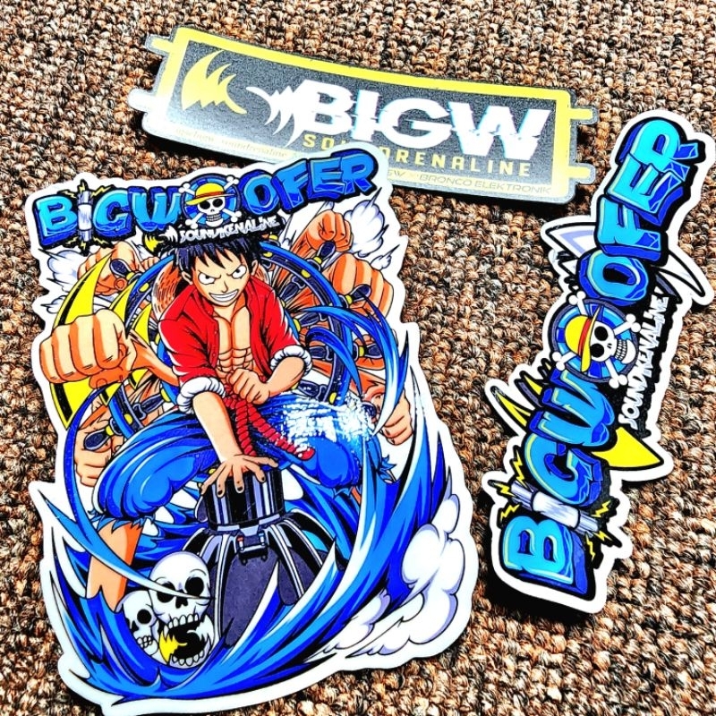 

(3 Macam) STICKER BIGW BIGWOOFER ORIGINAL - ONE PIECE EDITION