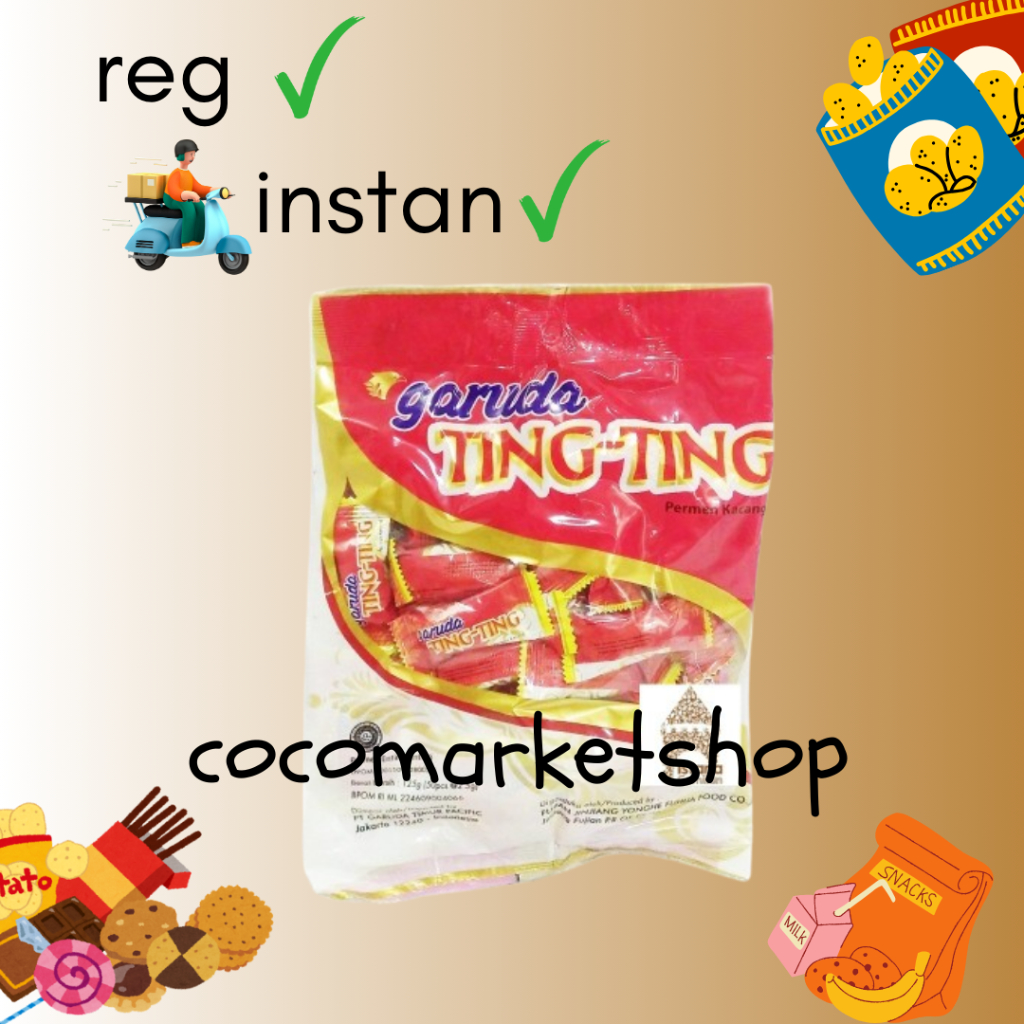 

COCOMART - (BUNGKUS) GARUDA TING TING PERMEN KACANG 125GR - ISI 50PCS