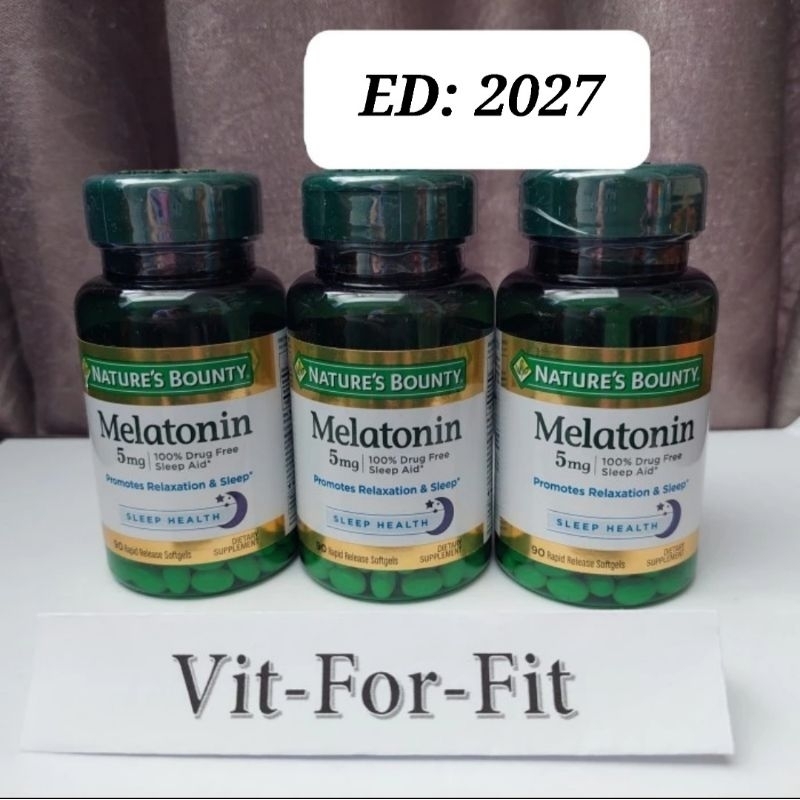Nature's Bounty Melatonin 5 mg - 90 softgels || Sleep Aid 5mg