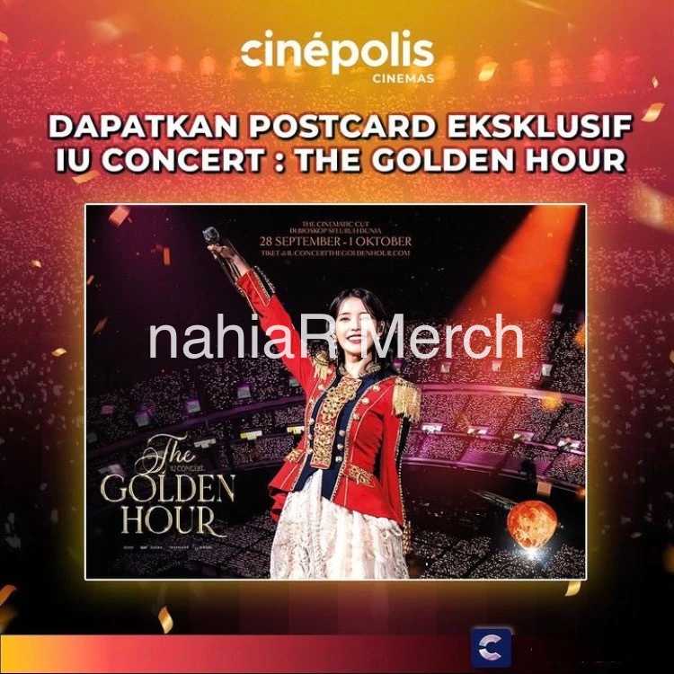 IU CONCERT : The Golden Hour x Cinepolis Official Postcard