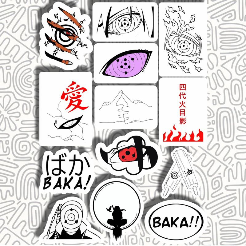 

Sticker Naruto Sasuke || stiker anime kakashi sharingan