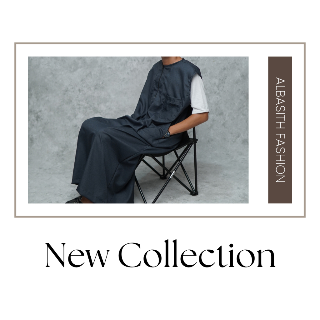 Jubah Rompi Gamis Pria Albasith Gamis Jubah Pria Muslim Busana Muslim Pria Baju Koko Pria