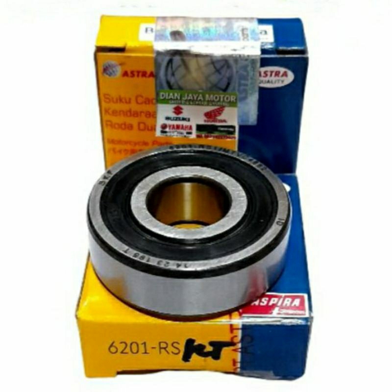 Bearing 6201 RS ASPIRA Laher Roda Depan BeAT Scoopy Spacy Vario 110 125 150 Karbu Fi eSP LED Roda Be