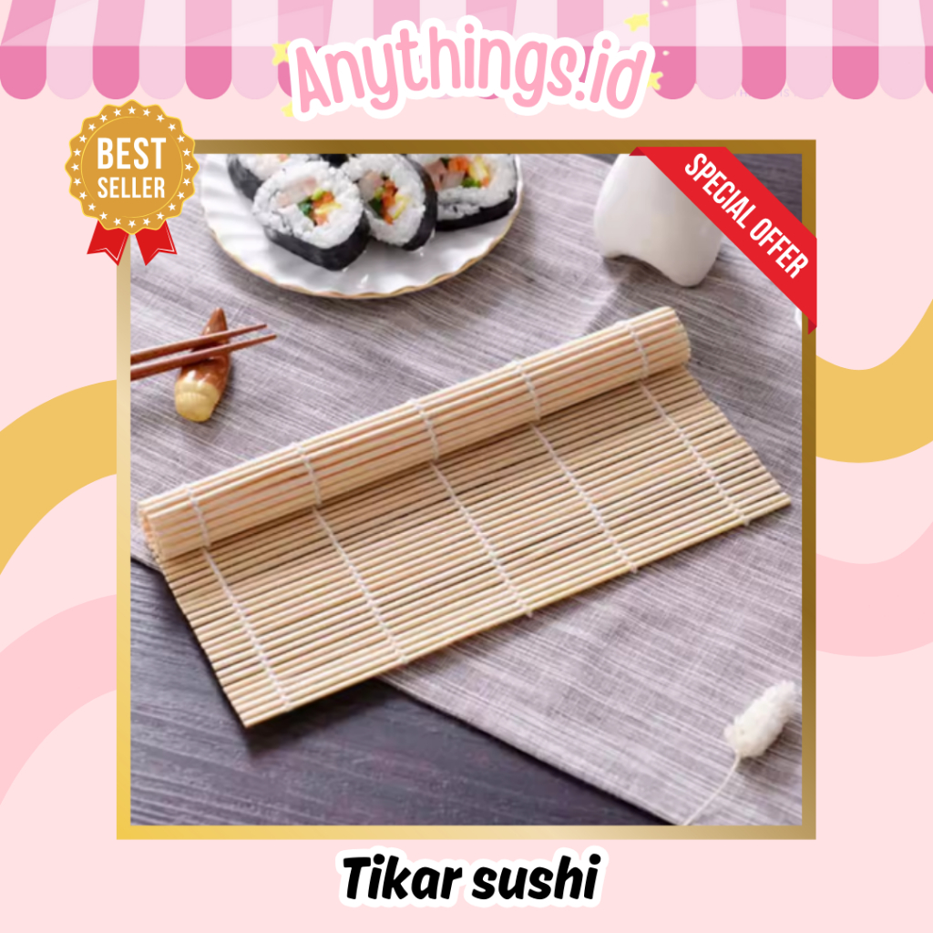Tikar Sushi Alas Gulung Sushi Tikar Sushi Bambu Alat Pembuat Sushi Roll Pembuat Kimbab Tikar Kimbab
