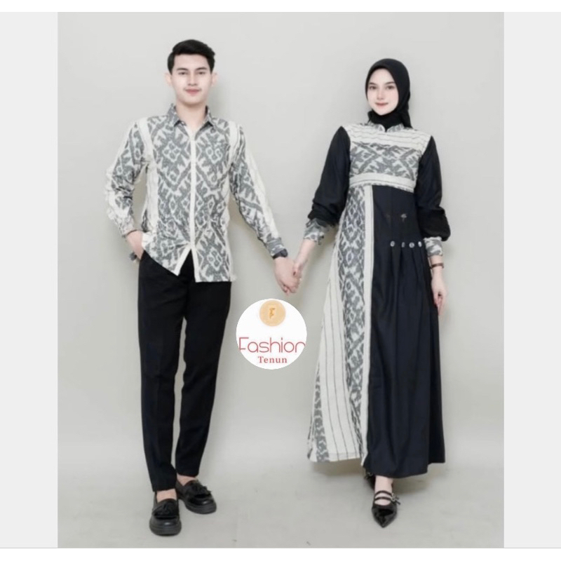 KIRANA DRESS TENUN COUPLE / BAJU COUPLE / GAMIS / DRESS LEBARAN / SERAGAM KELUARGA