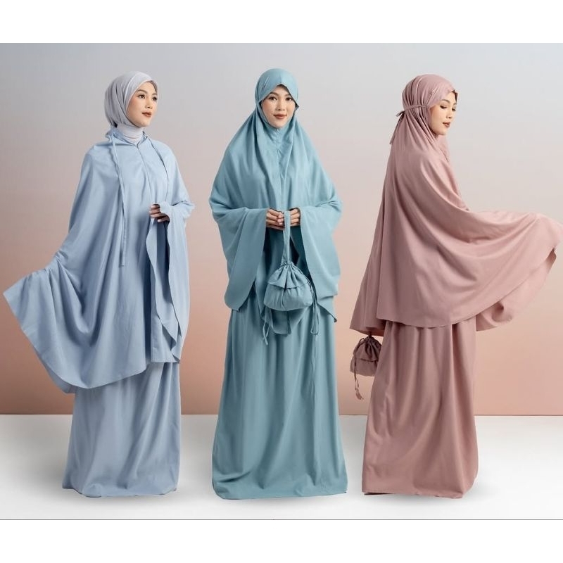 Elzatta Mukena Dewasa Jumbo Bahan Katun Premium