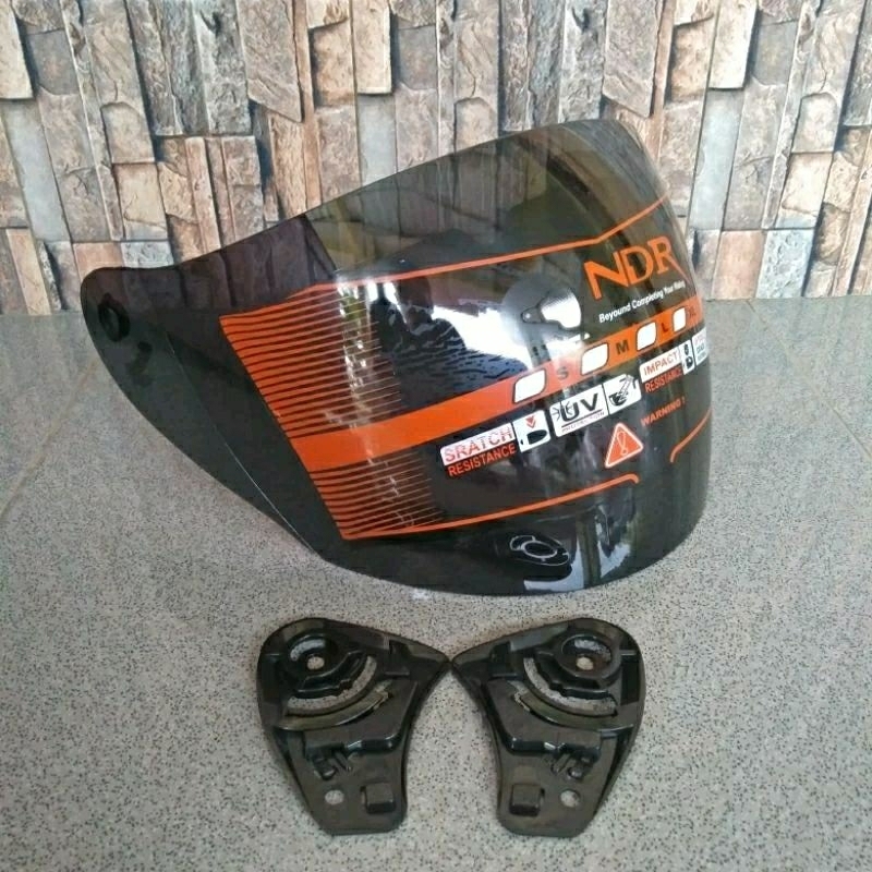 (ndr5) Kaca Helm ARL TTC non flat visor Helm ARL TTC plus rachet dudukan kaca helm all varian warma 