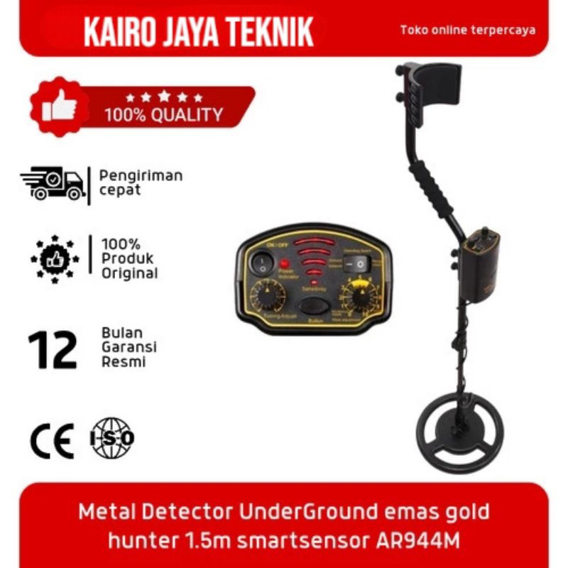 Metal Detector UnderGround emas gold hunter 1.5m smartsensor AR944M