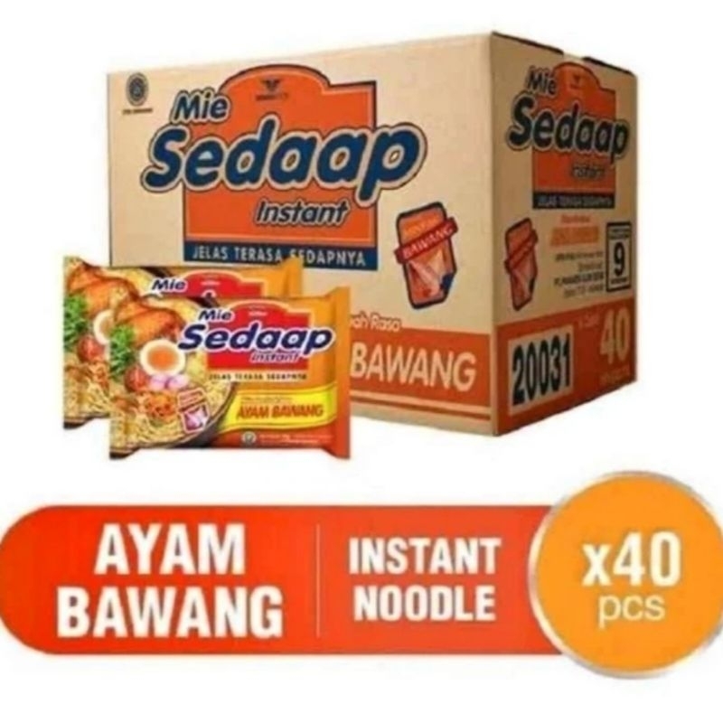 

Mie Sedaap Instan Rasa Ayam Bawang 70 gr [ 1 Dus isi 40 Pcs ]