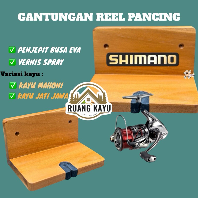 GANTUNGAN KAYU REEL PANCING/GANTUNGAN GULUNGAN PANCING