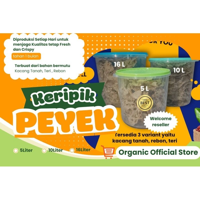 

Keripik Peyek Organic Official Store | Peyek Kacang | Peyek Rebon | peyek Teri