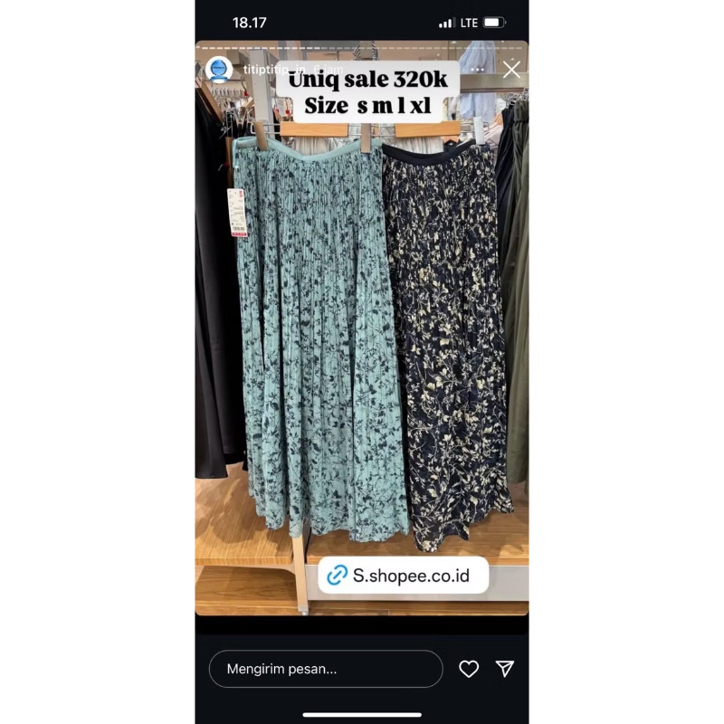 rok plisket uniqlo
