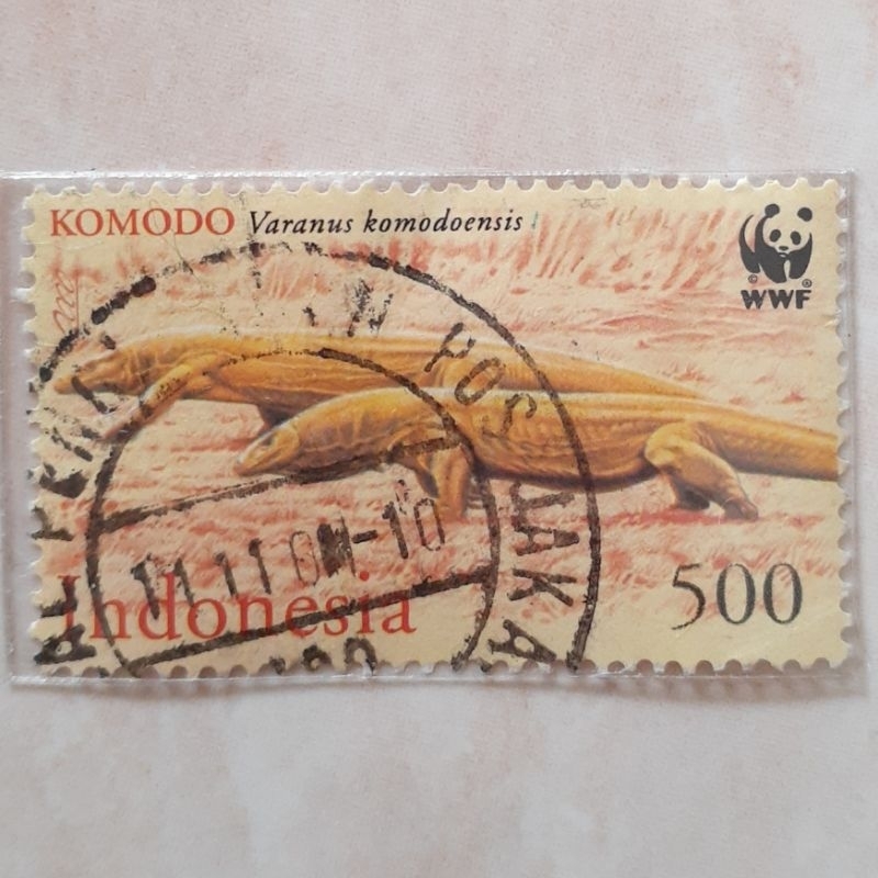 Perangko Indonesia Komodo-WWF (1862 Rp 500) Tahun 2000