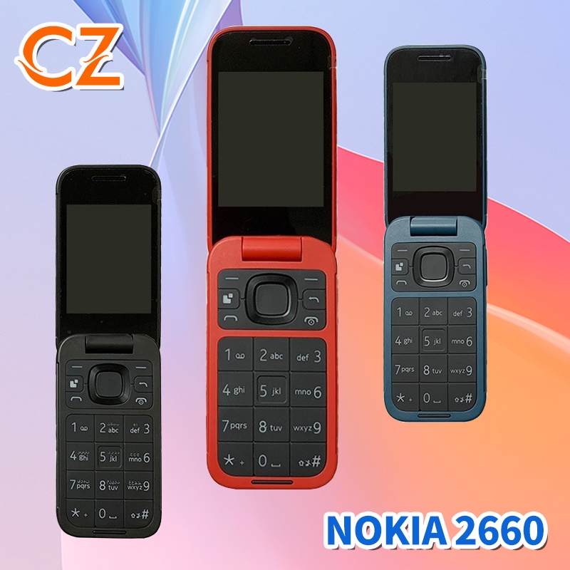 X61_ Hp Nokia 2660 Ponsel Flip 2G Dual Sim Ponsel Fitur Suara Besar