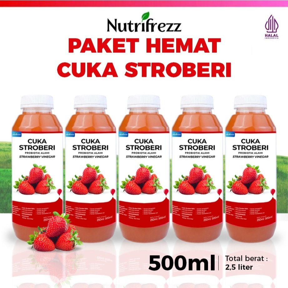 

Nutrifrezz Cuka Strawberry Diet Glow Original 5PCS 500ML