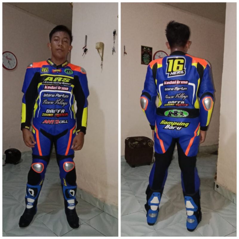Baju balap motor wearpack road race drag not ahrs ardians gordon