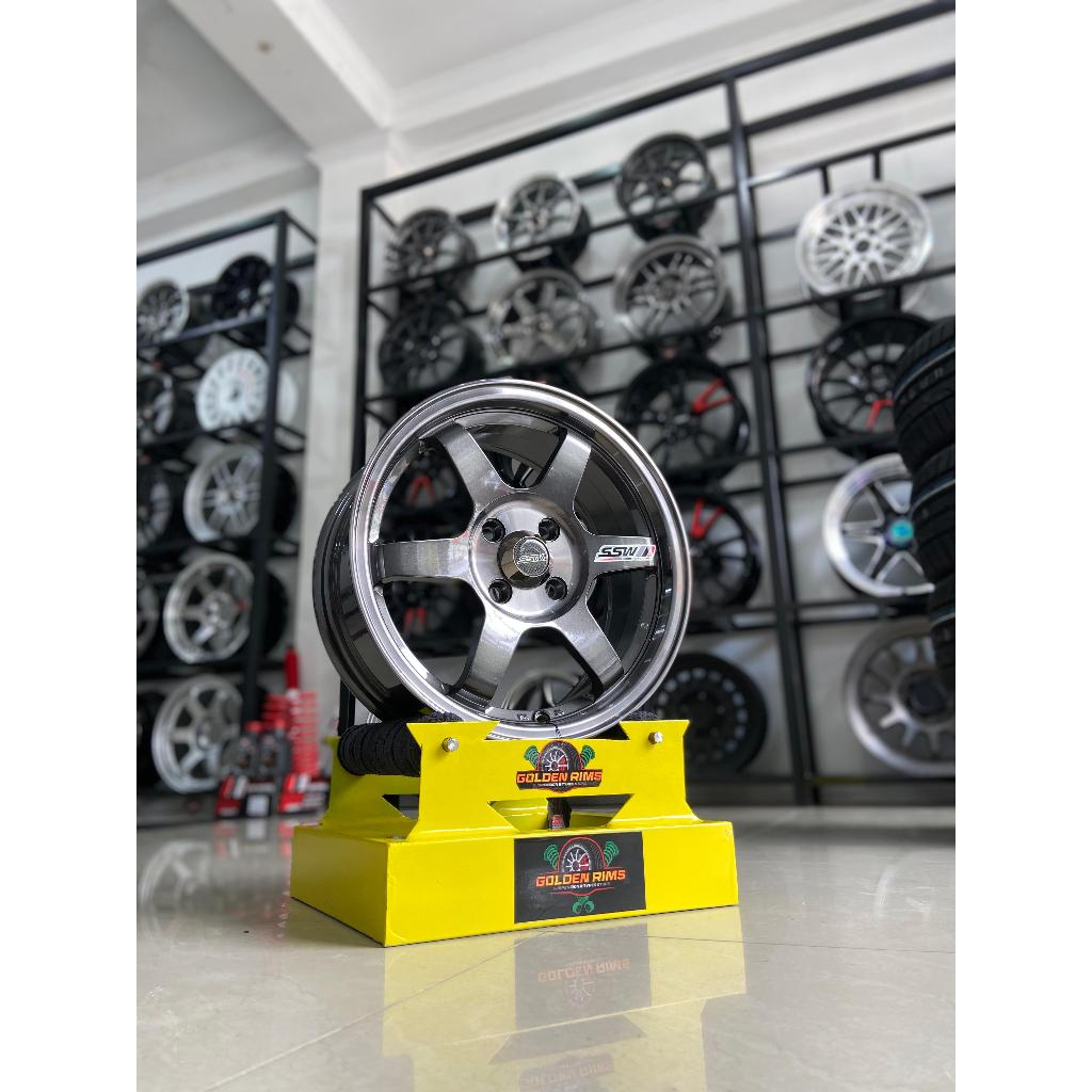 Velg Ssw TE37 S205 Ring15 bisa untuk mobil agya brio ayla calya yaris civic dll