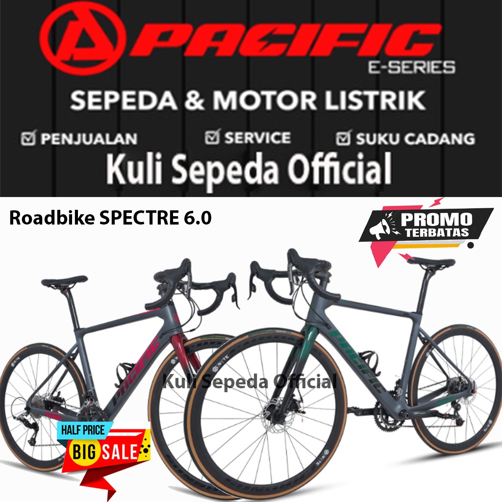 SEPEDA ROADBIKE PACIFIC SPECTRE 6.0 SRAM RIVAL 11SPEED Ready Ukuran 47 51 dan 54.