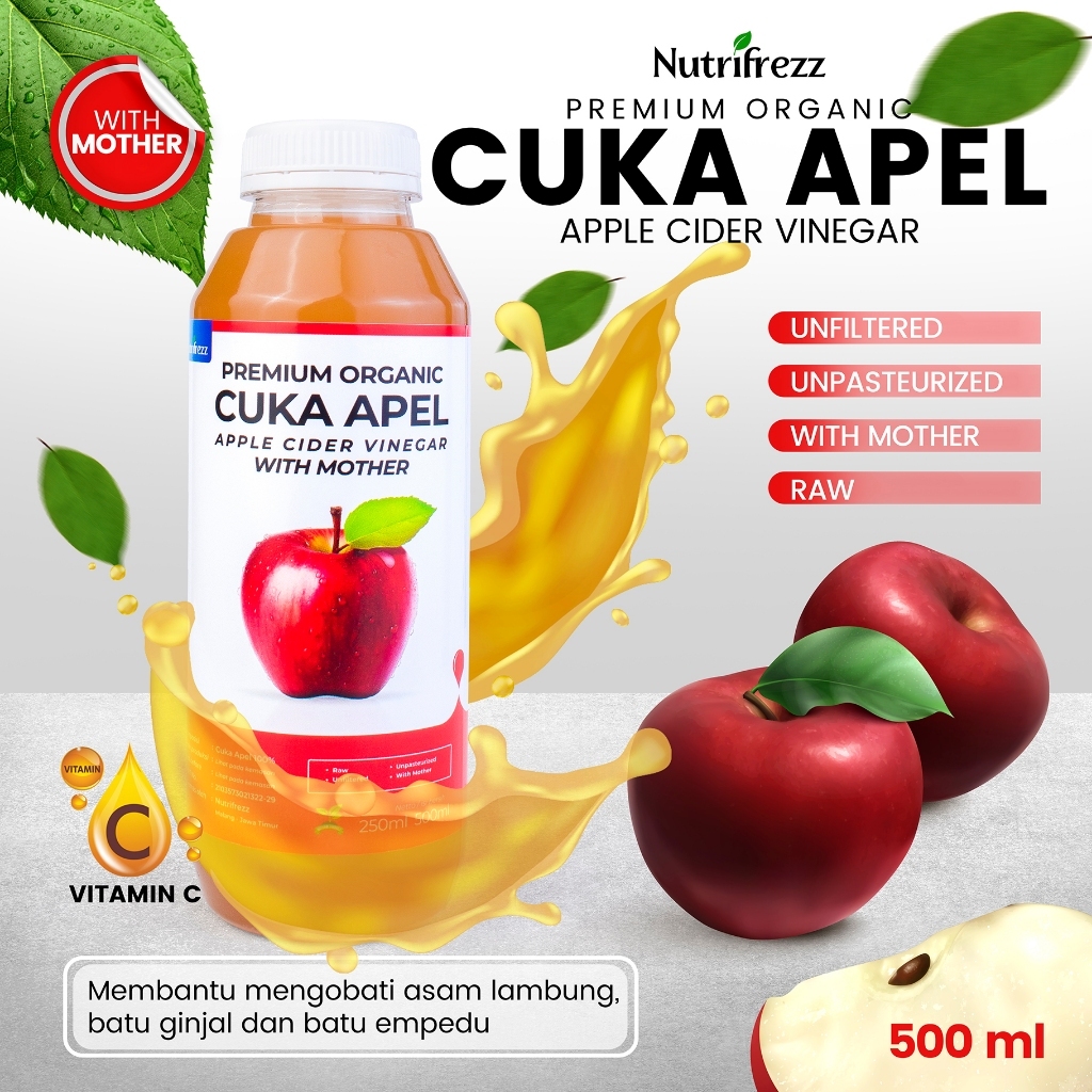 

Nutrifrezz Cuka Apel 500 ml – Natural Apple Vinegar