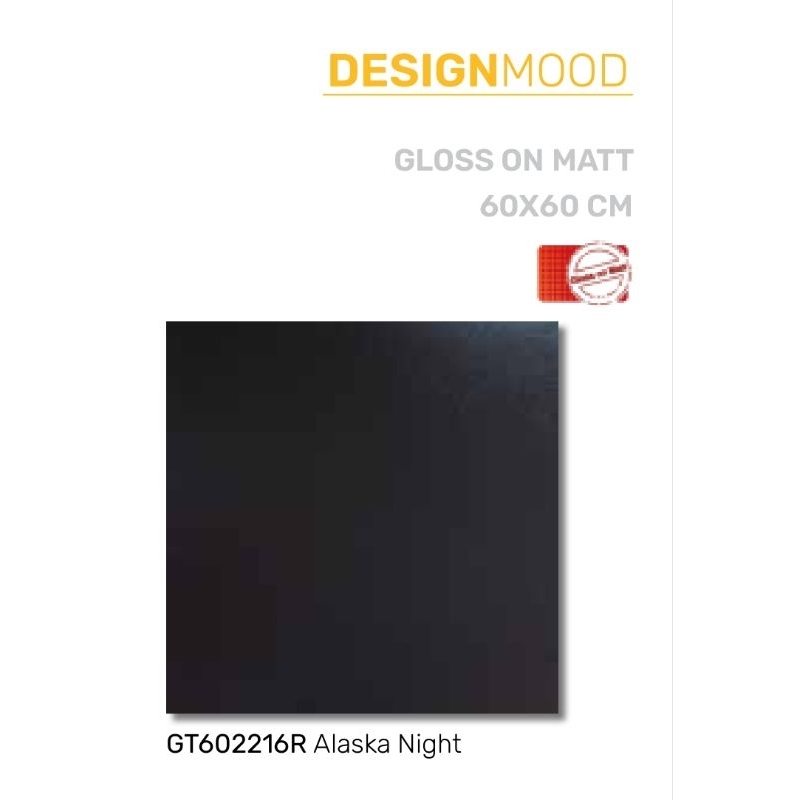Roman Granit Alaska night 60x60 gloss on matt granit dinding tembok lantai