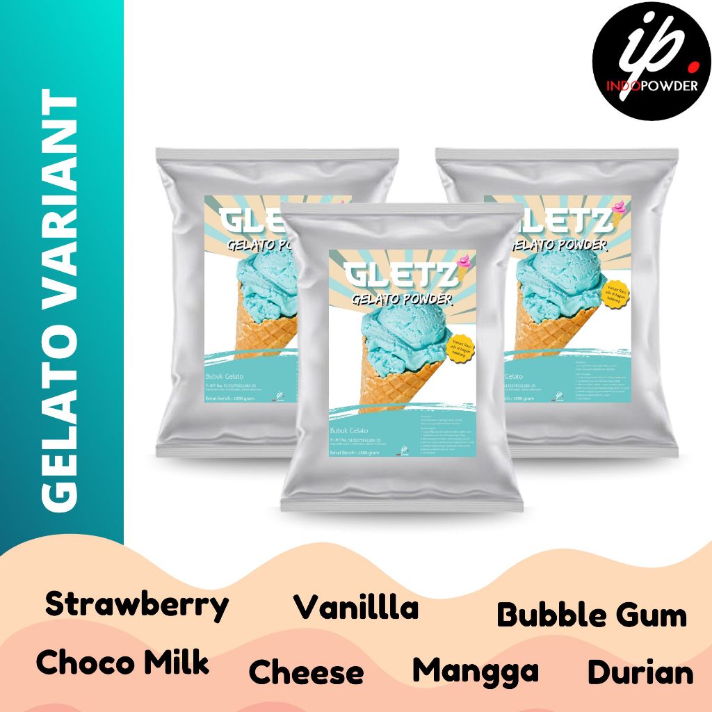 

Bubuk ICE CREAM GELATO VARIANT 1Kg I Bubuk ES KRIM GELATO ALL VARIANT I ES CREAM GELATO POWDER 1Kg