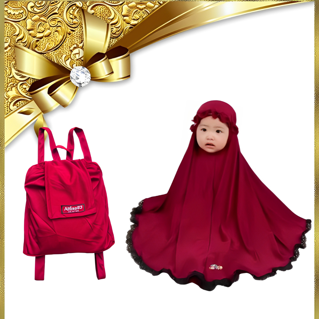 Mukena Anak Umur 10 Sampai 12Tahun Rokoh Cewe Dewasa Santri 2In1 Muknoh Motif Katun Viral Rukuh Pere