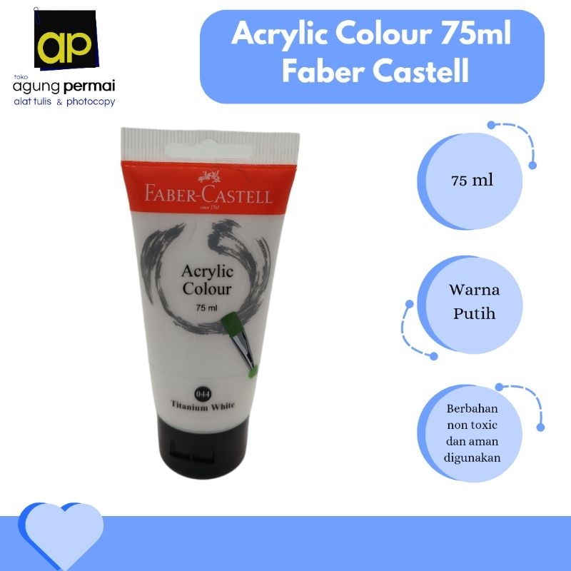 

Acrylic Colours 75ml Faber-Castell (Titanium White)