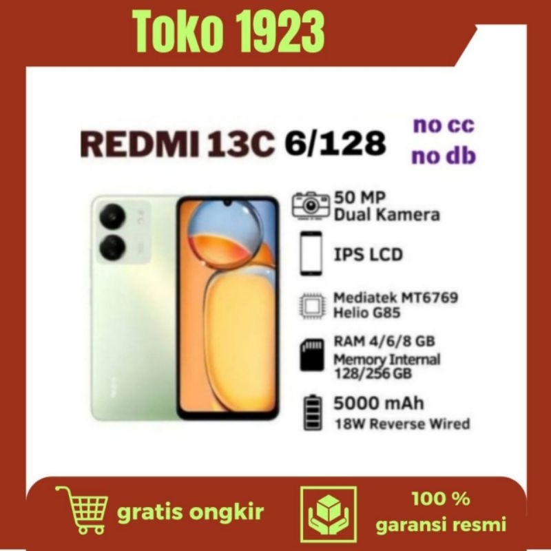 Redmi 13C 6/128 Ram 6GB Internal 128GB Garansi Resmi