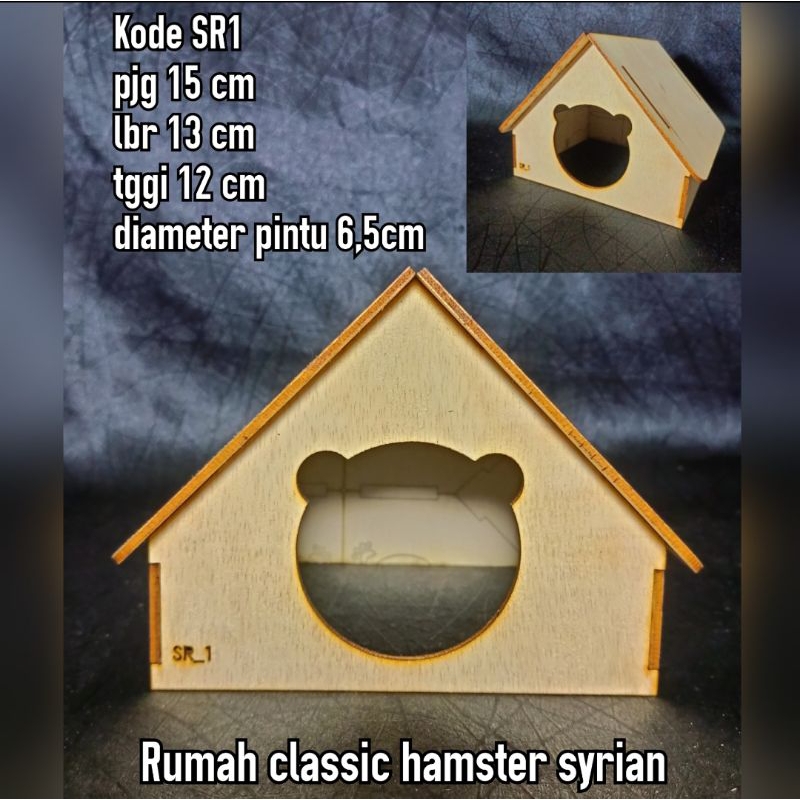 SR1 Rumah hamster syrian model classic, rumah hamster jumbo, rumah hamster dewasa, rumah hamster syr
