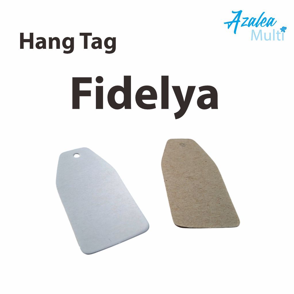 Hang Tag Fidelya Putih Duplek - isi 50 pcs HANGTAG BAJU PRODUK PUTIH  / HANGTAG PRODUK / HANGTAG POL