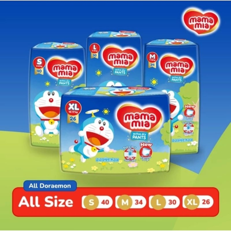 Mamamia Popok Bayi Celana Anti Ruam Size S32 M28 L24 XL20
