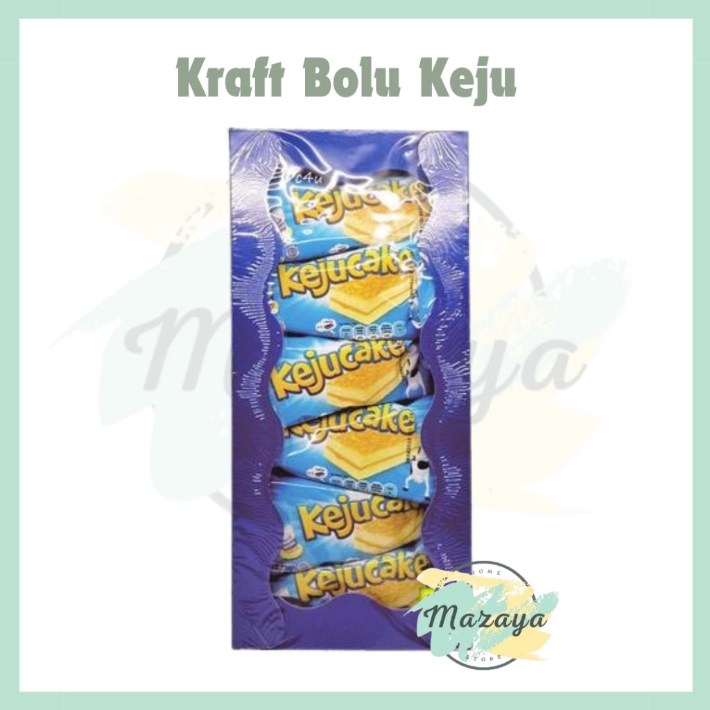 

KRAFT BOLU KEJU CAKE 1 BOX ISI 12 PCS X 16 GR - MAZAYA HOMESTORE