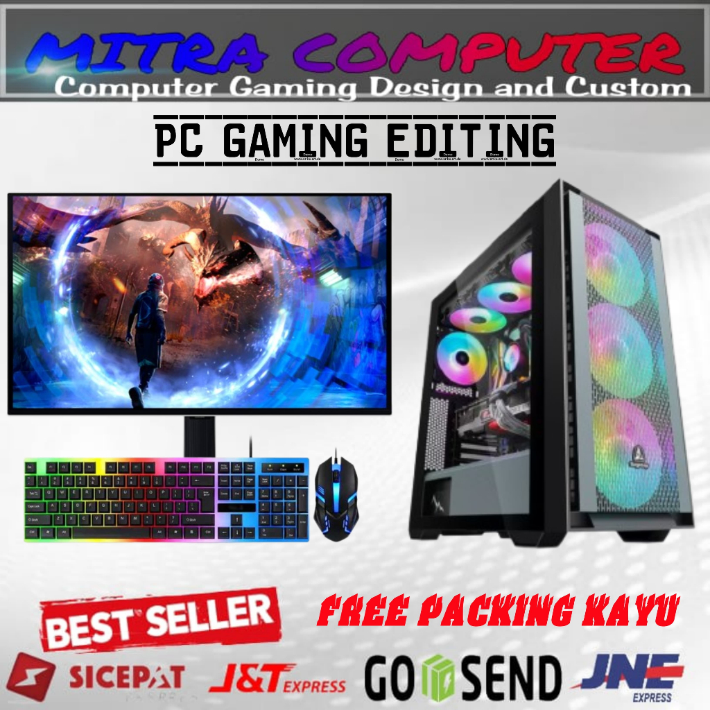PC Gaming FullSet Core I7 Ram 16GB HDD 500GB SSD 512GB Keyboard Mouse Gaming