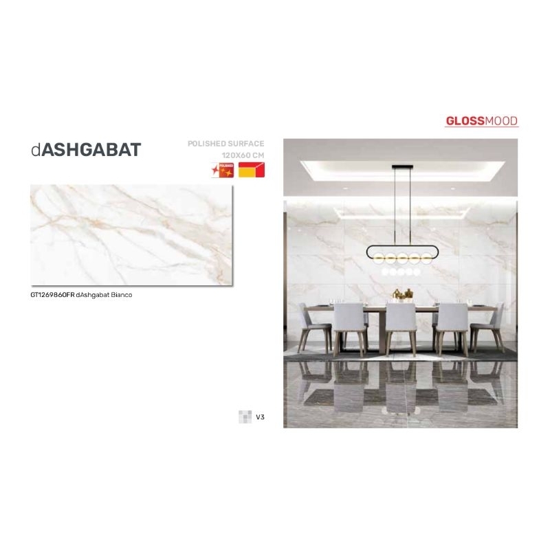 Roman Granit dAshgabat 120x60 gloss polished granit untuk lantai dinding tembok motif marble granit 