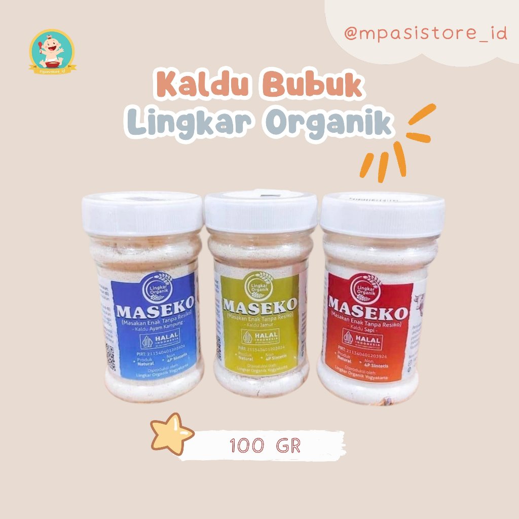 

Maseko Kaldu Bubuk Non MSG Lingkar Organik Aman Untuk Mpasi Bayi