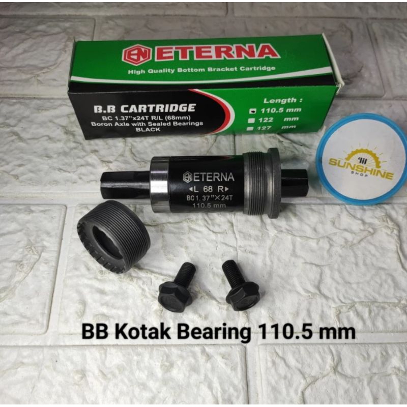 BB Bottom Bracket Sepeda As Kotak Bearing 110.5mm ETERNA 110 / 110.5